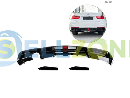 Διαχύτης ρύθμισης για πίσω προφυλακτήρα με φώτα LED και διαχωριστές για BMW 3 F30 M με μονή εξάτμιση – DBa954